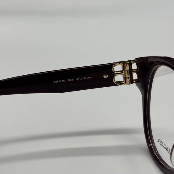 NEW BALENCIAGA BB0173O 003 VIOLET WOMEN EYEGLASSES BALENCIAGA - Picture 9 of 10